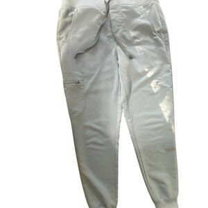 Figs Men's Light Gray Jogger Pants with Drawstring